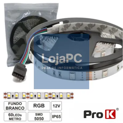 FITA 300 LEDS 5050 IMPERMEÁVEL RGB 12V 5M PROK