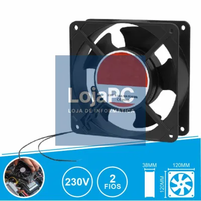 Ventoinha 230V 120x120x38mm 2 Fios