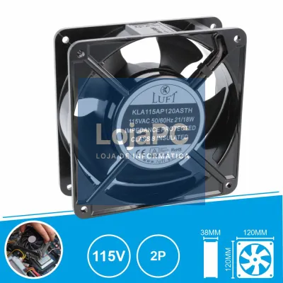 Ventoinha 115V 120x120x38mm 2 Fios KLA115AP120ASTH LUFT