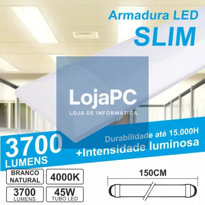 Armadura LED Batten Slim 45W 1.5m IP20 4000K 3700lm