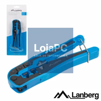 Alicate De Cravar 4p4c/6p4c/8p8c/RJ10/RJ11/RJ12/RJ45 LANBERG