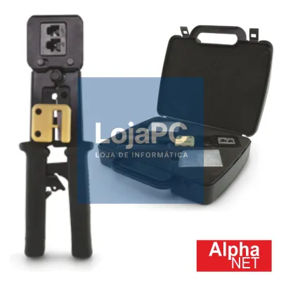 KIT ALICATE DE CRAVAR + FICHAS PASSANTE CAT5E UTP ALPHANET