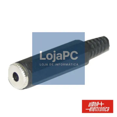 FICHA JACK FÊMEA 3.5MM MONO C/ PROTEÇÃO DE CABO
