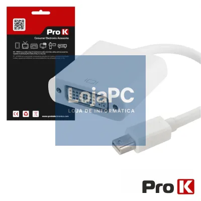 ADAPTADOR MINI DISPLAYPORT MACHO / DVI FÊMEA PROK