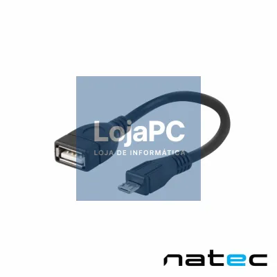 Cabo Adaptador USB-A 2.0 Fêmea /Micro USB Macho OTG NATEC