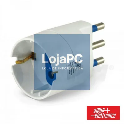 Ficha Adaptadora Viagem Italiana / Schuko 13A Branca
