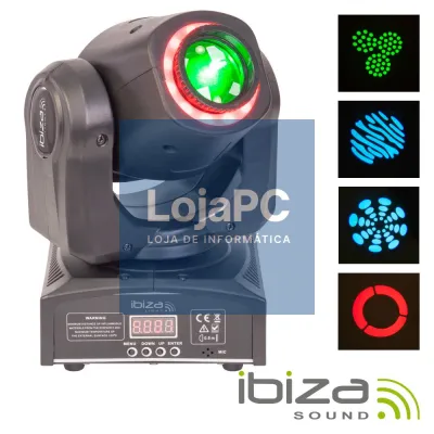 MOVING HEAD 55W 2 EM 1 SPOT/ANIMAÇÃO DMX MIC IBIZA
