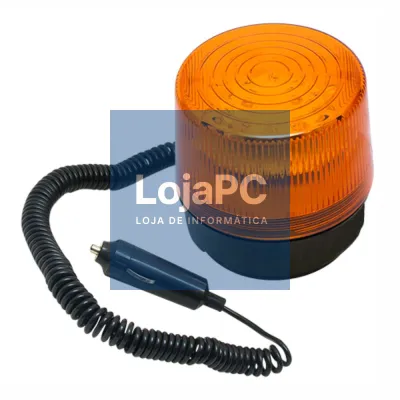 Sinalizador LED Intermitente Laranja 12V Ficha Isqueiro