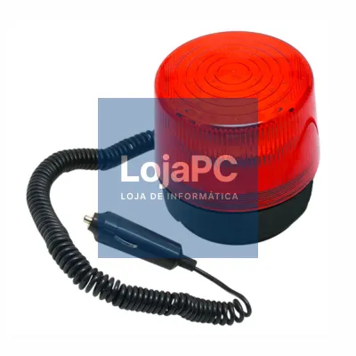 Sinalizador LED Intermitente Vermelho 12V Ficha Isqueiro