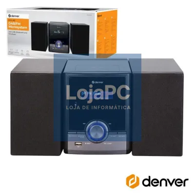 Sistema Som 2.0 C/ Visor LCD BT/FM/CD/AUX/USB 2x50W DENVER