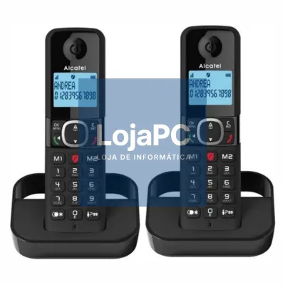 Conjunto 2 Telefones S/ Fios C/ Bloqueio de Chamadas Preto
