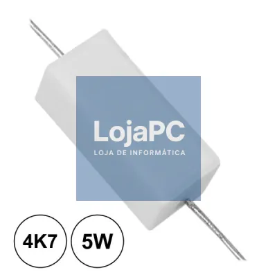 RESISTÊNCIA BOBINADA 4K7 5W