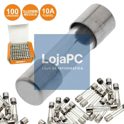 FUSÍVEL 5X20 FUSÃO RÁPIDA 10A (100X)