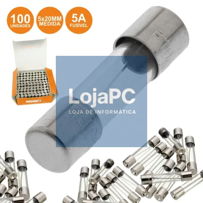 FUSÍVEL 5X20 FUSÃO RÁPIDA 5A (100X)