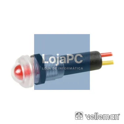 LED PILOTO À PROVA DE ÁGUA 12V VERMELHO VELLEMAN