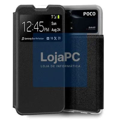 COOL Flip Cover for Xiaomi Poco M4 Pro Smooth Black