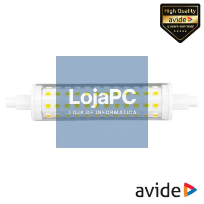 Lâmpada R7S 9W 230V LED 118mm 6400K AVIDE