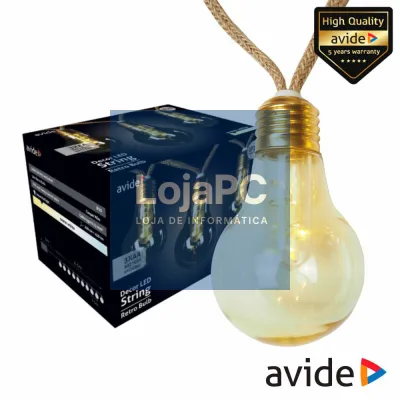 Corrente de Iluminação C/ Lâmpadas Branco Quente 5m AVIDE