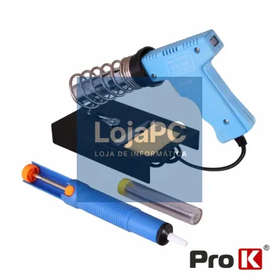 Kit Soldadura Ferro 30/70W Dessoldador/Suporte/Solda