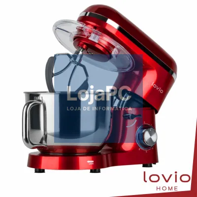 Robô de Cozinha 1900W C/ Taça Inox 6.2L Vermelho LOVIO