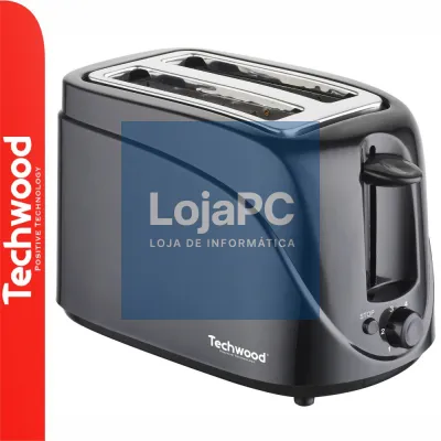 Torradeira 2 Ranhuras 700W Preta TECHWOOD