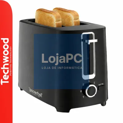 Torradeira 2 Ranhuras 700W Preta TECHWOOD