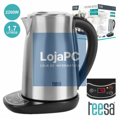 FERVEDOR DE ÁGUA ELÉTRICO INOX TEMPERATURA REGULÁVEL 1.7L