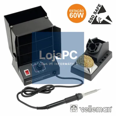 ESTAÇÃO DE SOLDAR 60W C/ EXTRATOR FUMO E SUPORTE VELLEMAN
