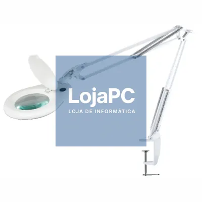 Candeeiro C/ Lupa Bancada 8 Dioptrias 22W Branco