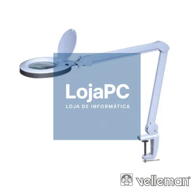Candeeiro C/ Lupa Bancada 8 Dioptrias 80 LEDS 8W VELLEMAN