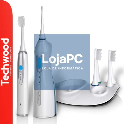 Escova de Dentes Elétrica E Irrigador Oral TECHWOOD