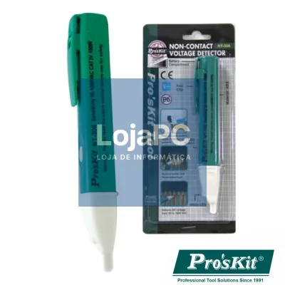 DETETOR TENSÃO S/ CONTATO C/ LANTERNA LED PROSKIT
