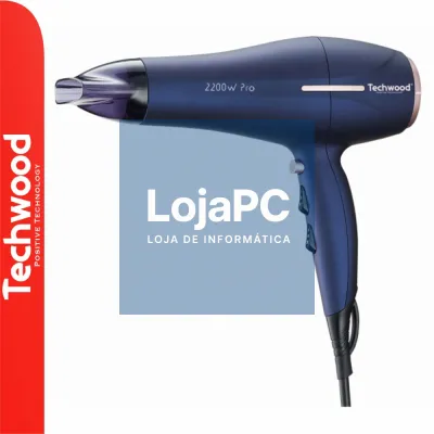 Secador de Cabelo 2200W Azul TECHWOOD