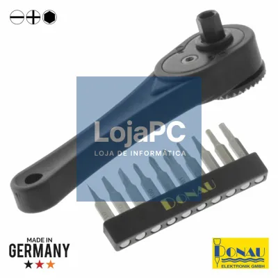 CONJUNTO DE CHAVE ROQUETE C/ 10 BITS 4MM DONAU