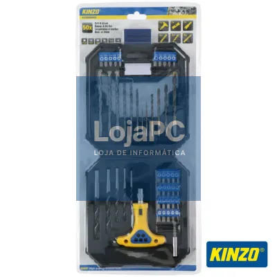 Conjunto de Brocas e Bits c/ 50 Pcs. Kinzo