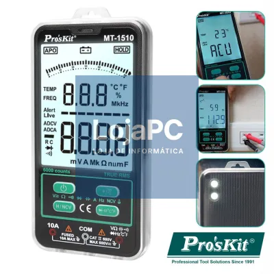 Multímetro Digital de Bolso 3 5/6 Dígitos True Rms PROSKIT