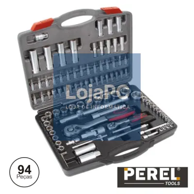 MALA FERRAMENTAS PROFISSIONAL 94 PEÇAS PEREL