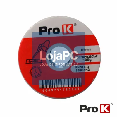 Solda 1mm Sn60Pb38Cu2 100g PROK