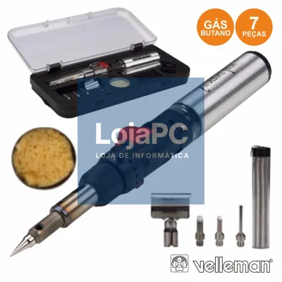 CONJUNTO FERRO DE SOLDAR A GÁS VELLEMAN
