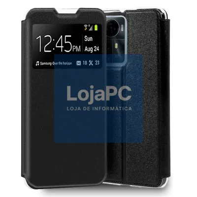 COOL Flip Cover for ZTE Blade A72s Smooth Black