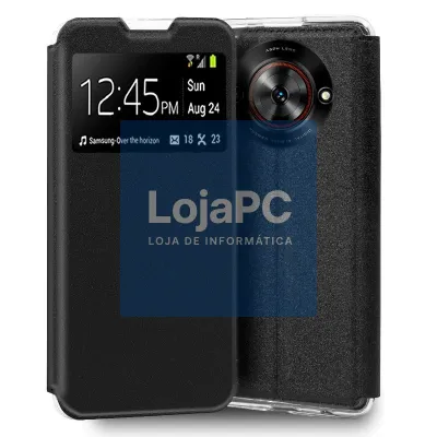 COOL Flip Cover for ZTE Blade A75 5G Smooth Black