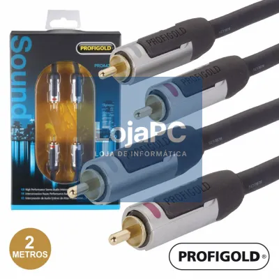 CABO 2-RCA MACHO / 2-RCA MACHO 2M PROFIGOLD