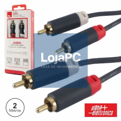 CABO 2-RCA MACHO / 2-RCA MACHO PREMIUM 2M BLISTER