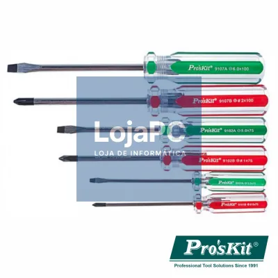 Conjunto de 6 Chaves Fendas/Philips PROSKIT