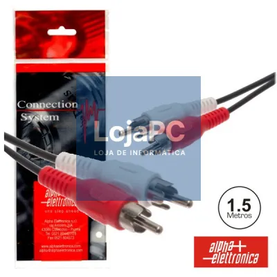 CABO 2-RCA MACHO / 2-RCA MACHO 1.5M PVC POLYBAG