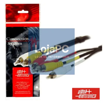 CABO 3RCA MACHO / 3RCA MACHO 1.5M POLYBAG