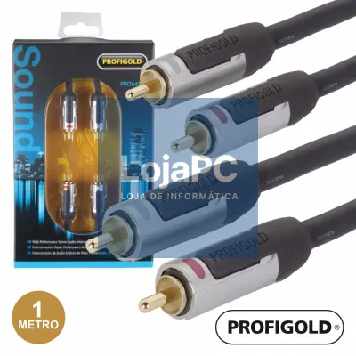 CABO 2-RCA MACHO / 2-RCA MACHO 1M PROFIGOLD