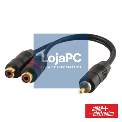 CABO RCA MACHO / 2RCA FÊMEA 0.2M BLISTER