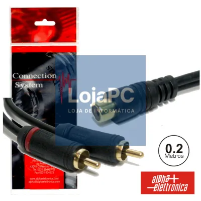 CABO 2-RCA MACHO / RCA FÊMEA 0.2M