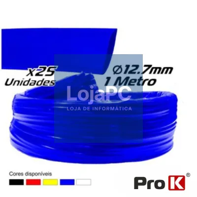 TUBO MANGA TERMORETRÁCTIL 12.7MM 1.2M 25X AZUL PROK